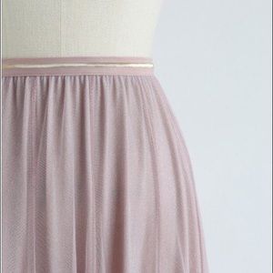 Maxi Tulle Skirt in Glittery Pink